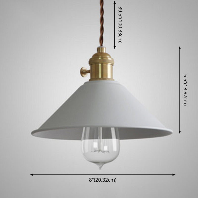 Metal Tapered Hanging Light Nordic Modern Style 1 Light  Restaurant Ceiling Pendant Lamp