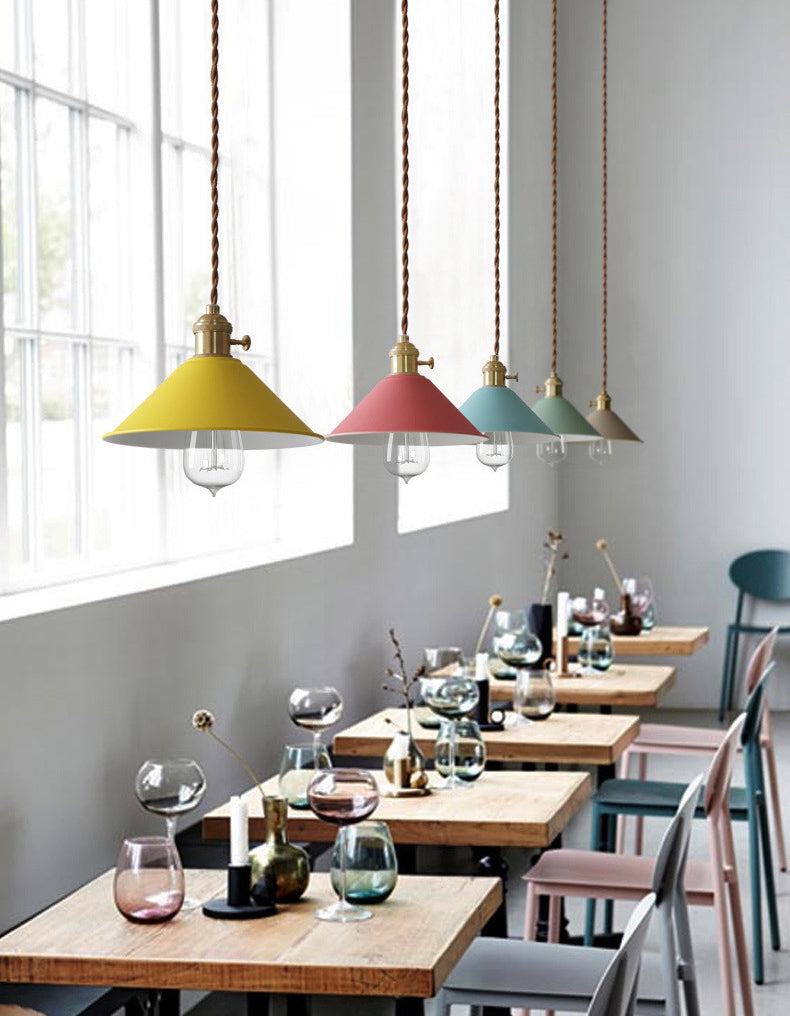 Metal Tapered Hanging Light Nordic Modern Style 1 Light  Restaurant Ceiling Pendant Lamp