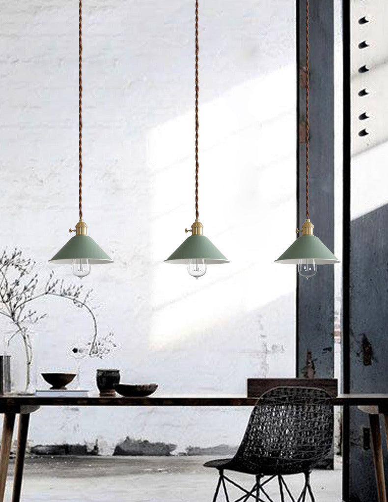 Metal Tapered Hanging Light Nordic Modern Style 1 Light  Restaurant Ceiling Pendant Lamp