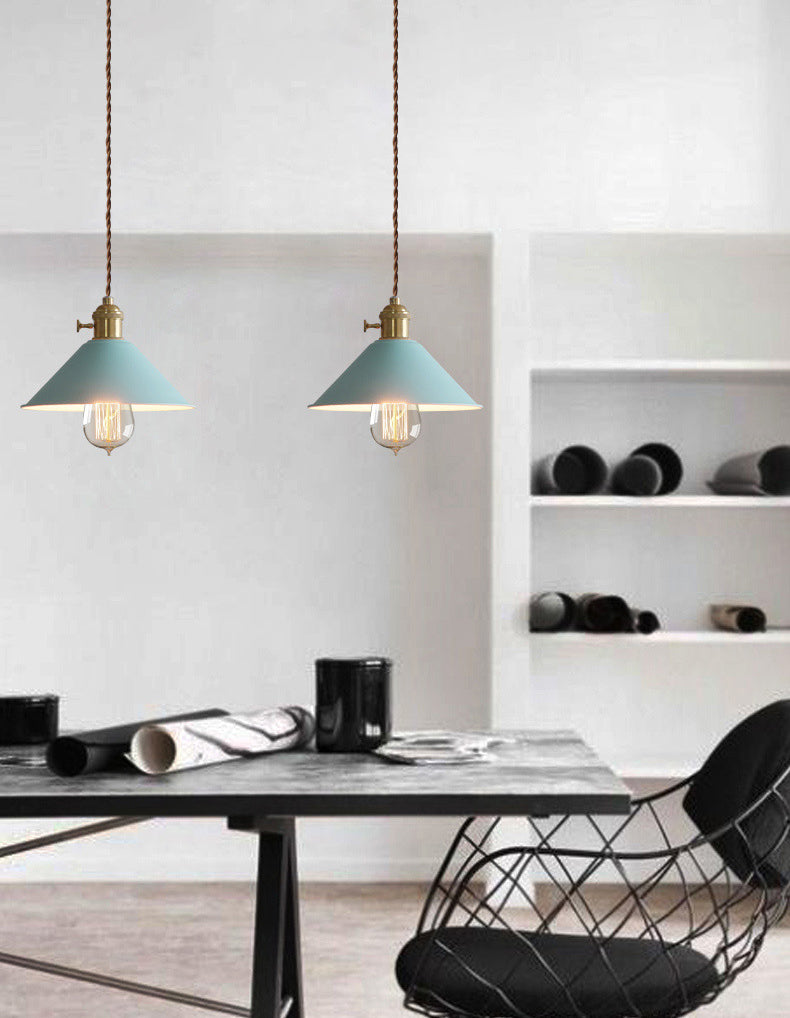 Metal Tapered Hanging Light Nordic Modern Style 1 Light  Restaurant Ceiling Pendant Lamp