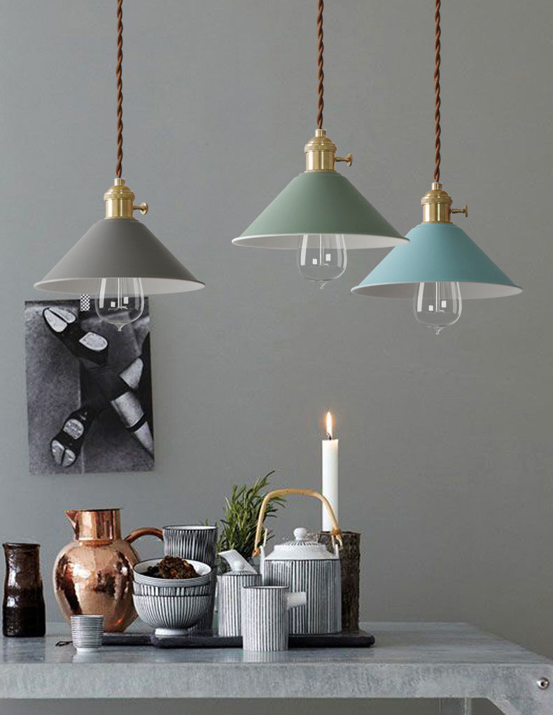 Metal Tapered Hanging Light Nordic Modern Style 1 Light  Restaurant Ceiling Pendant Lamp