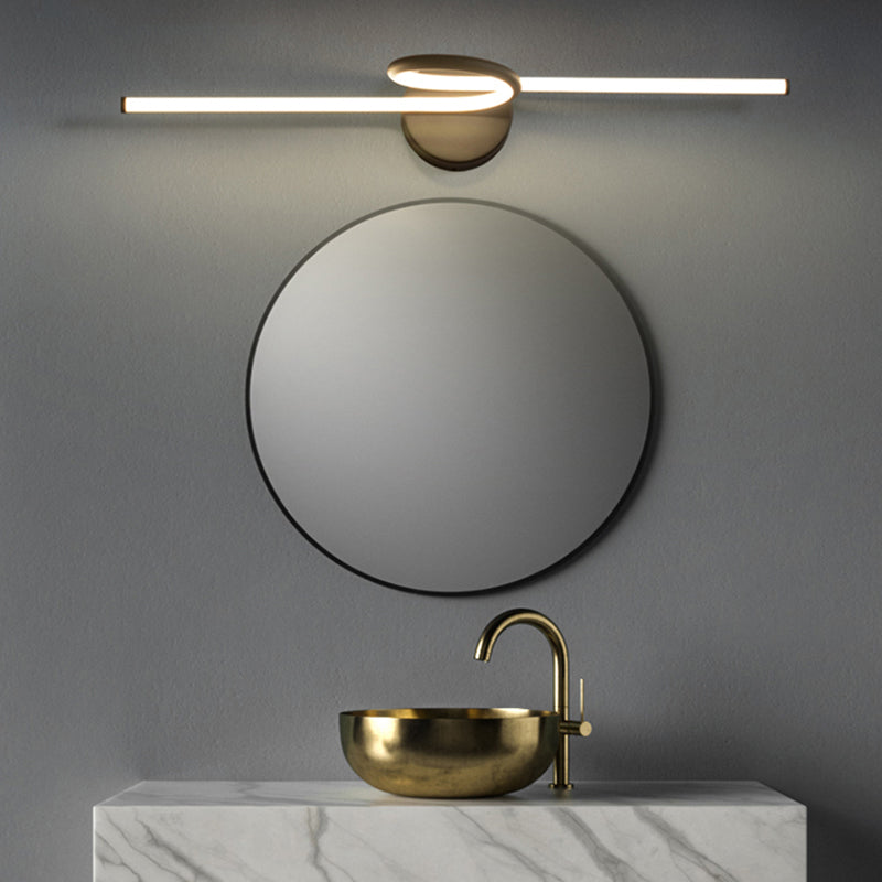 Lineare Waschtischleuchte Nordic Minimalist Style Metal Ein Eitelkeitslicht