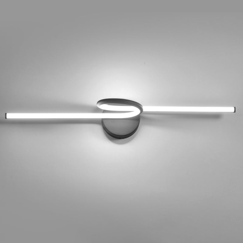 Linear Vanity Light Fixture Nordic Minimalist Style Metal Single Vanity Light