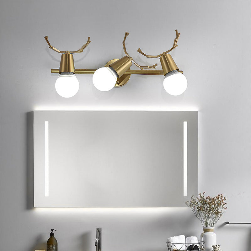 Lumo da parete di vanità a forma di corna Light Nordic Light Vanity Style Extravagant.