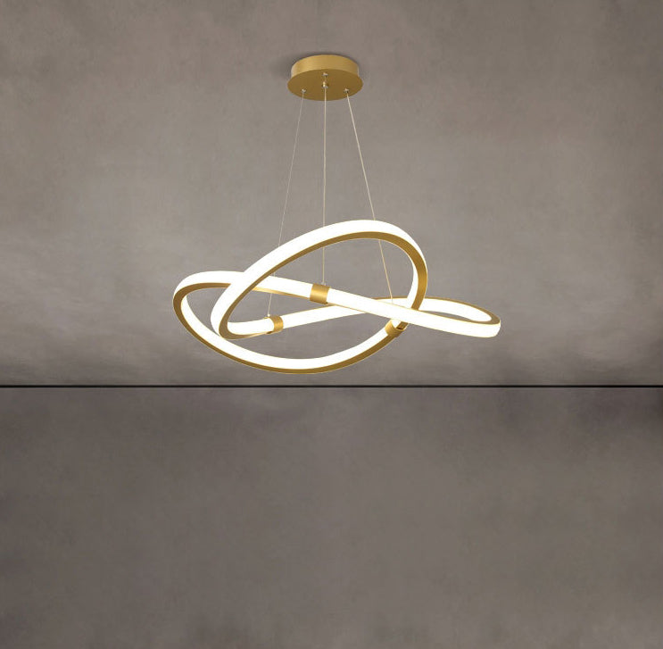 Strip Chandelier Light Fixture Designer Modern Simplicity Metal Pendant Lighting for Restaurant