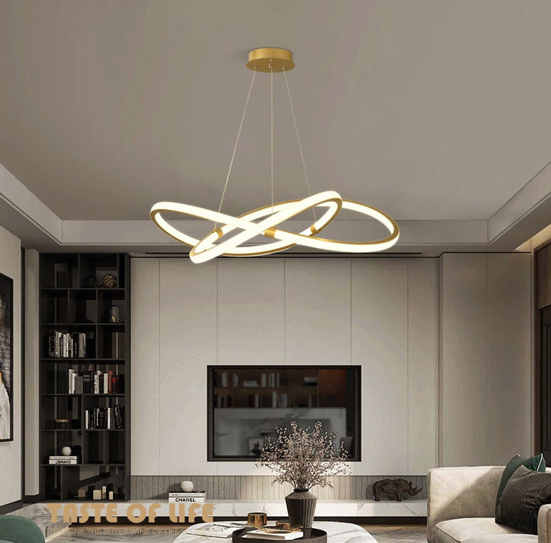 Strip Chandelier Light Fixture Designer Modern Simplicity Metal Pendant Lighting for Restaurant