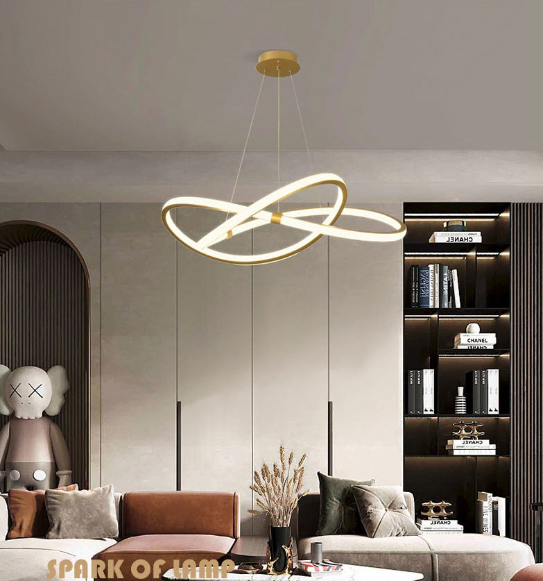 Strip Chandelier Light Fixture Designer Modern Simplicity Metal Pendant Lighting for Restaurant