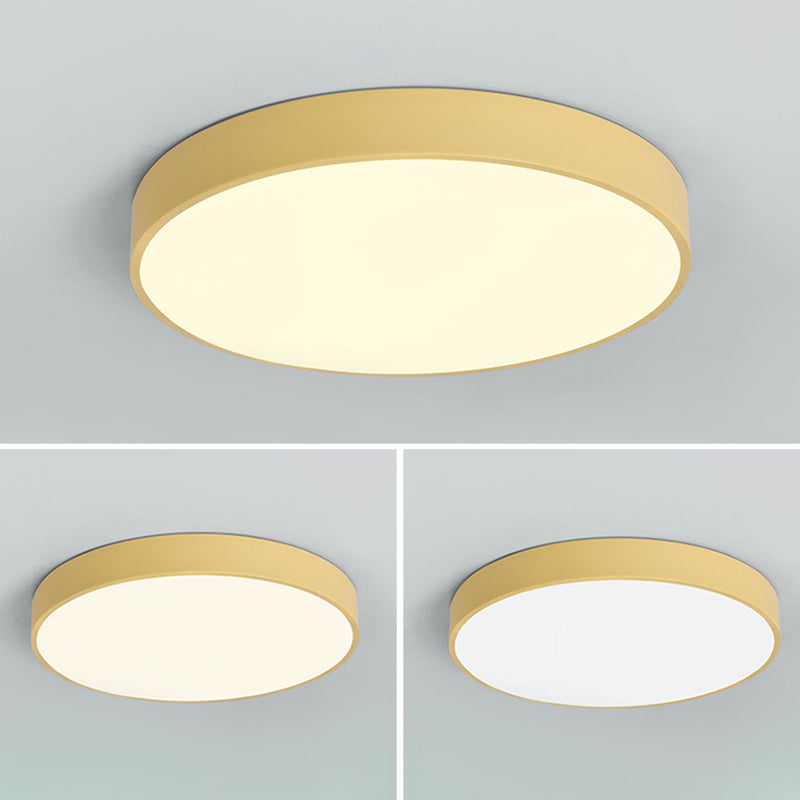 LED-plafondarmatuur in Scandinavische stijl, ronde plafondlamp met acrylkap