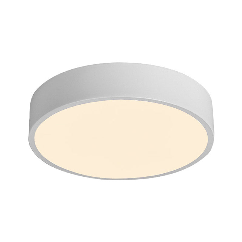 Nordic Style LED Flush Mount Ceiling Fixture Circular Ceiling Mounted Light with Acrylic Shade