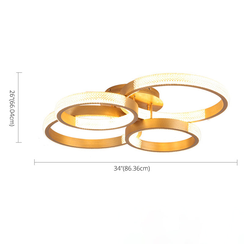 Stile nordico in stile oro spazzolato a led in alluminio a led luce multili