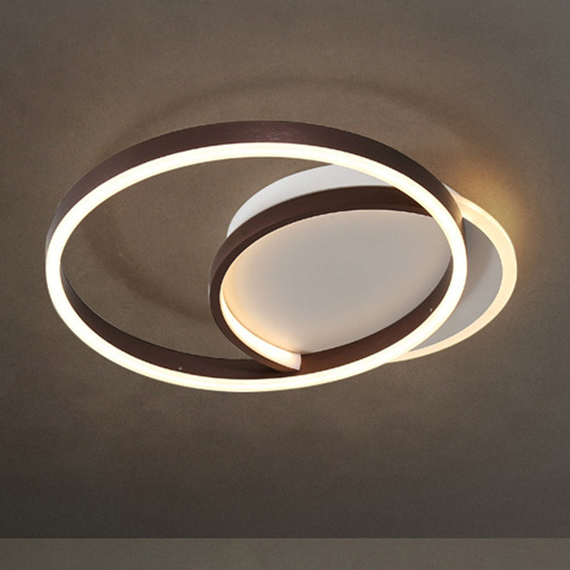 Contemporary Circle Close to Ceiling Lighting Metal LED Bedroom Ceiling Mounted Light