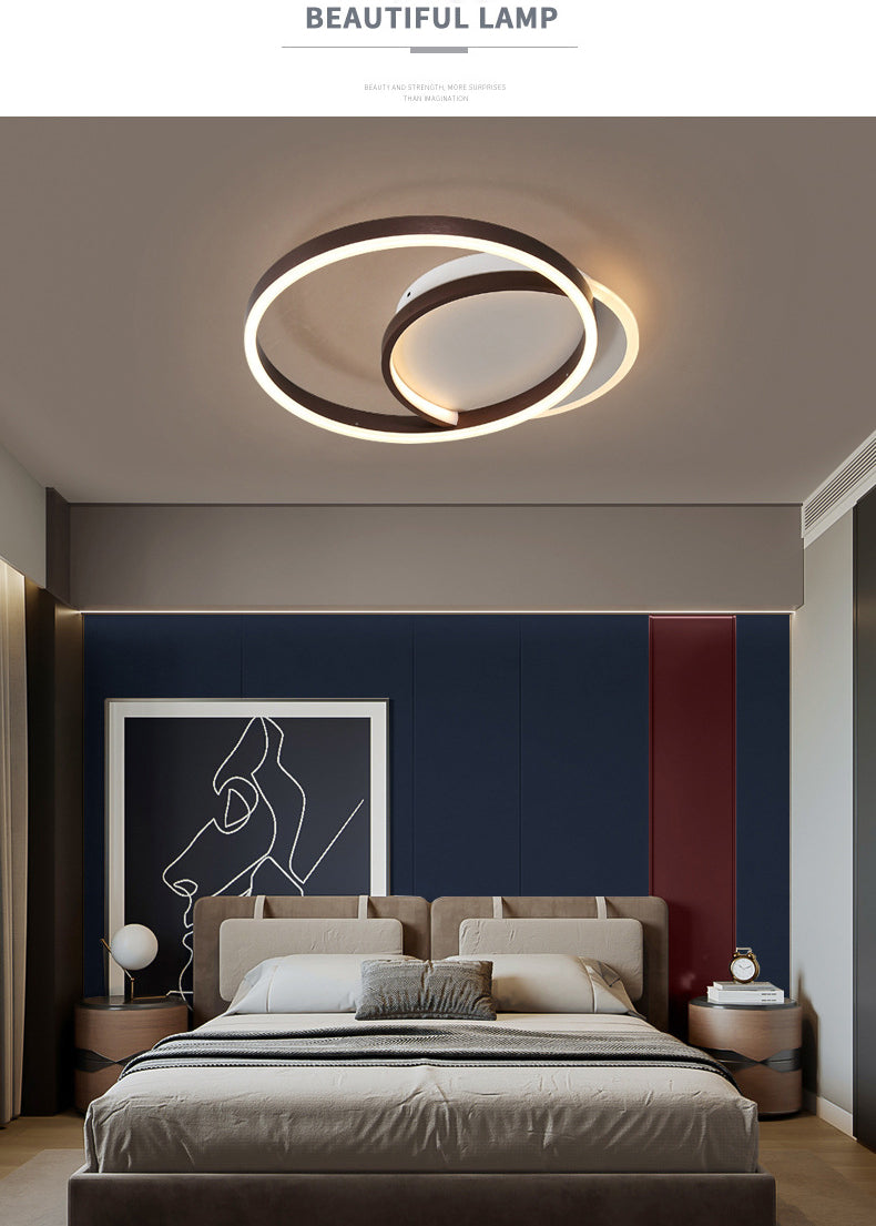 Contemporary Circle Close to Ceiling Lighting Metal LED Bedroom Ceiling Mounted Light