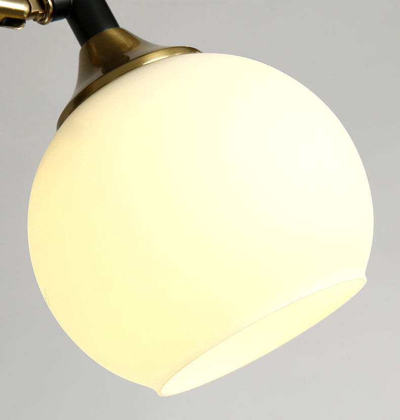 Moderne stijl gearceerde plafondlamp metallic gang semi-flush mount licht in zwart-goud