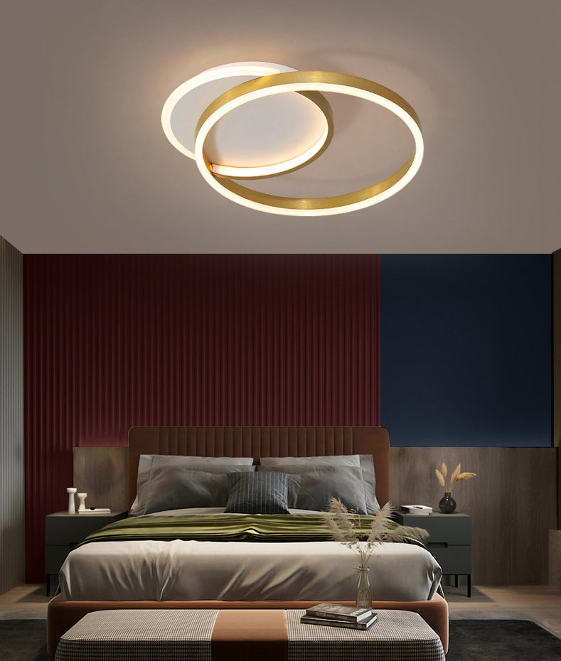 Contemporary Circle Close to Ceiling Lighting Metal LED Bedroom Ceiling Mounted Light