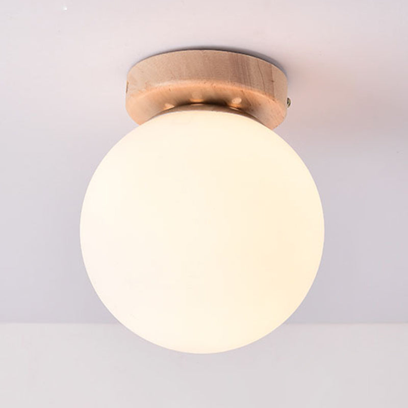 Corridoio di legno nordico a fiuto lampada a soffitto giù illuminazione acrilica a sfioramento della luce montato