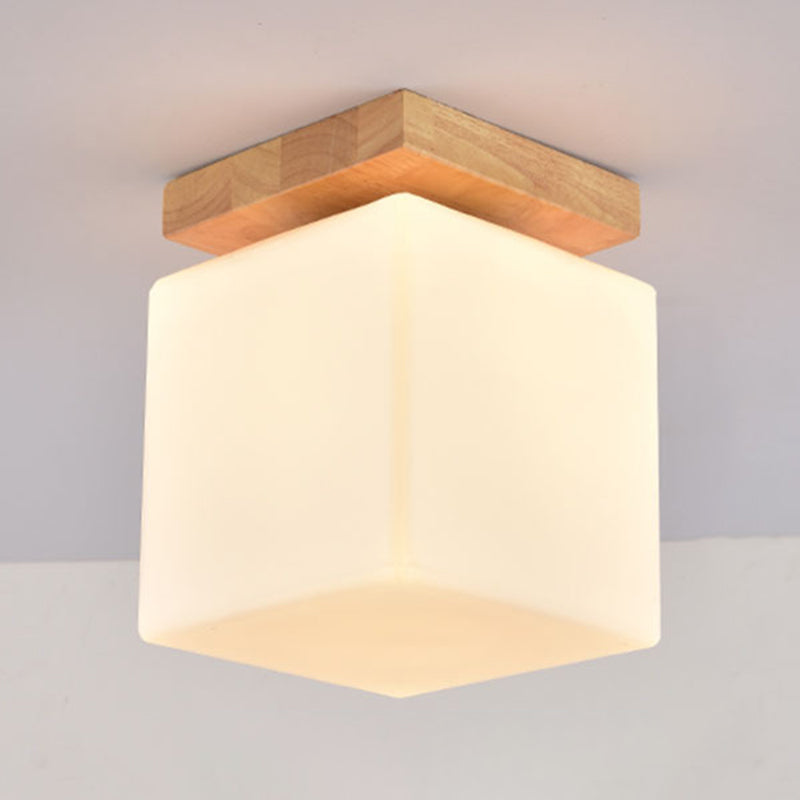 Corridoio di legno nordico a fiuto lampada a soffitto giù illuminazione acrilica a sfioramento della luce montato