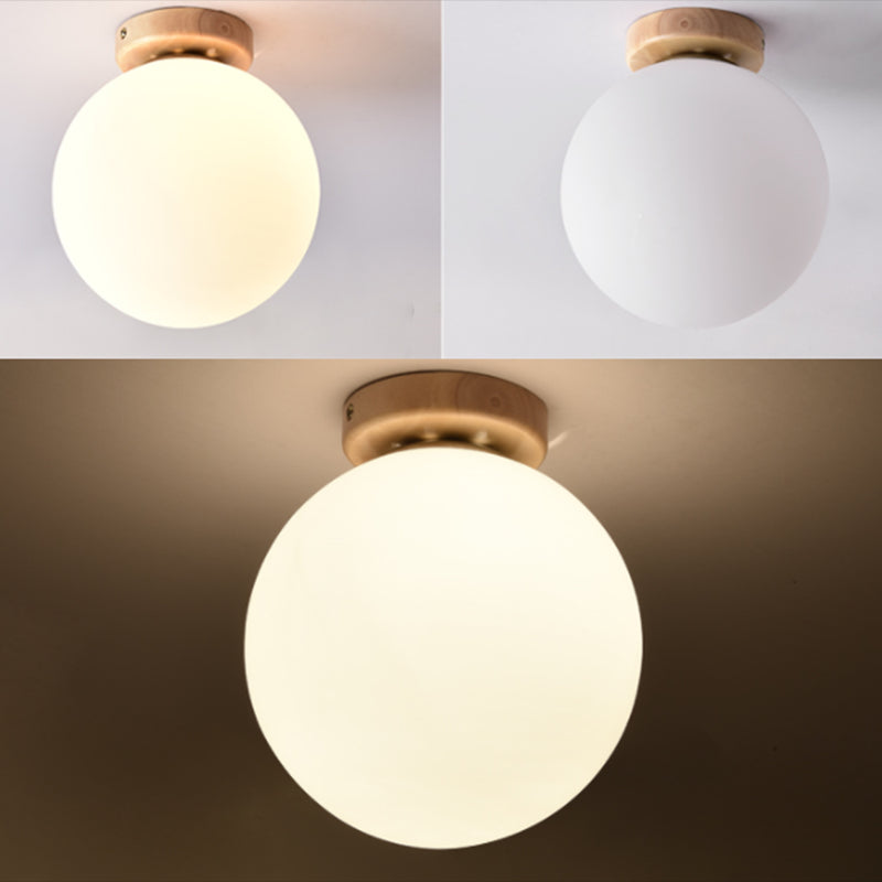 Corridoio di legno nordico a fiuto lampada a soffitto giù illuminazione acrilica a sfioramento della luce montato