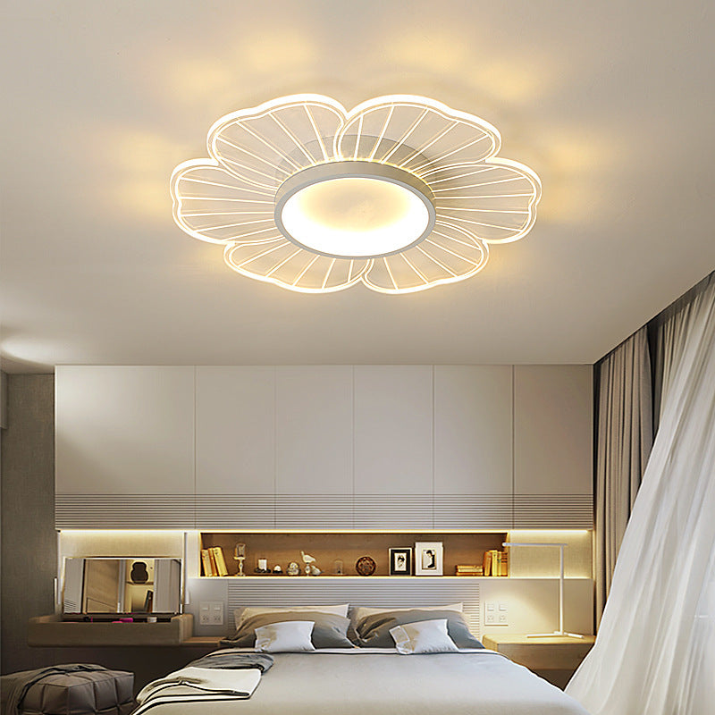 Transparent Stripe Flush Ceiling Light Acrylic LED Flower Ceiling Light Fixture for Bedroom