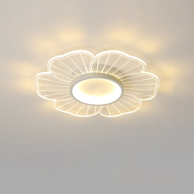 Transparent Stripe Flush Ceiling Light Acrylic LED Flower Ceiling Light Fixture for Bedroom