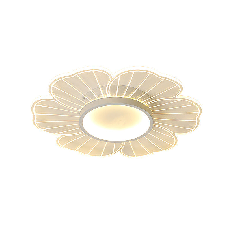 Transparent Stripe Flush Ceiling Light Acrylic LED Flower Ceiling Light Fixture for Bedroom