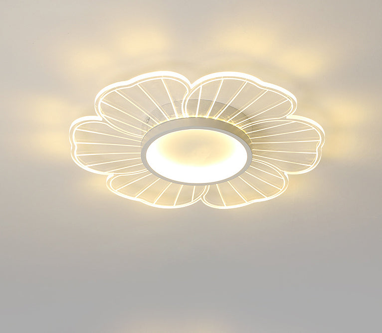 Transparent Stripe Flush Ceiling Light Acrylic LED Flower Ceiling Light Fixture for Bedroom