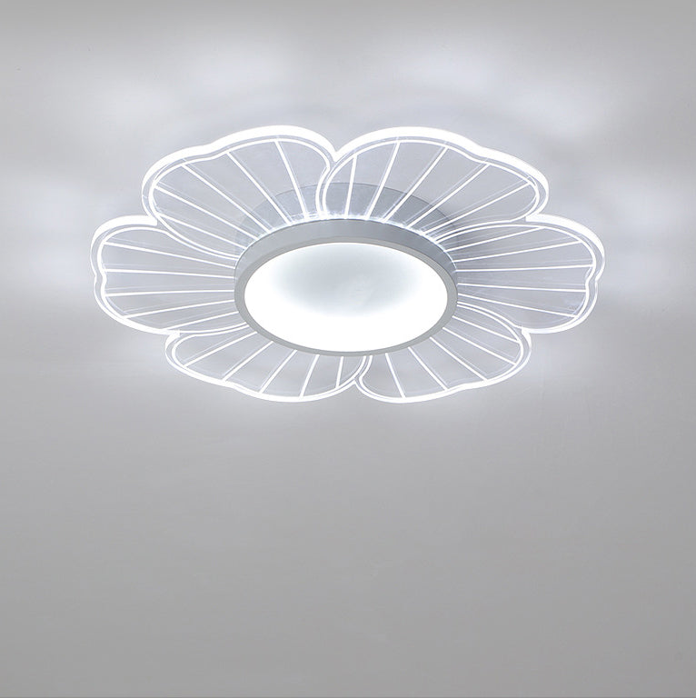 Stripe transparente Flush plafonnier Light acrylique LED Fleur Fleur plafond Light Ayémorrat pour chambre à coucher