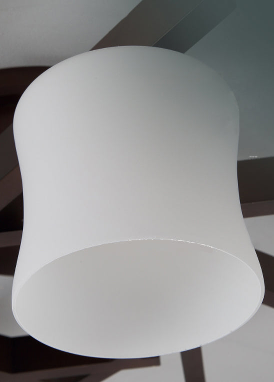 Hölzer im chinesischen Hölzer Semi Flush Mount Leuchte weiße Acrylschatten Deckenlampe für Esszimmer