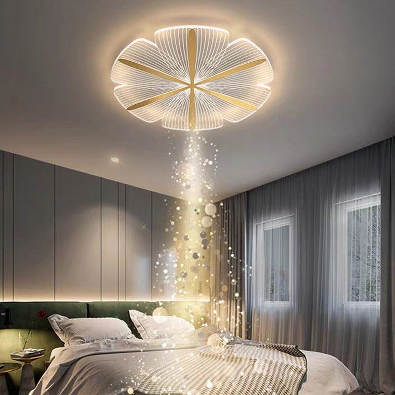 Floral Acrylic Ceiling Mounted Light Simplicity LED Flush Mount Lighting for Bedroom