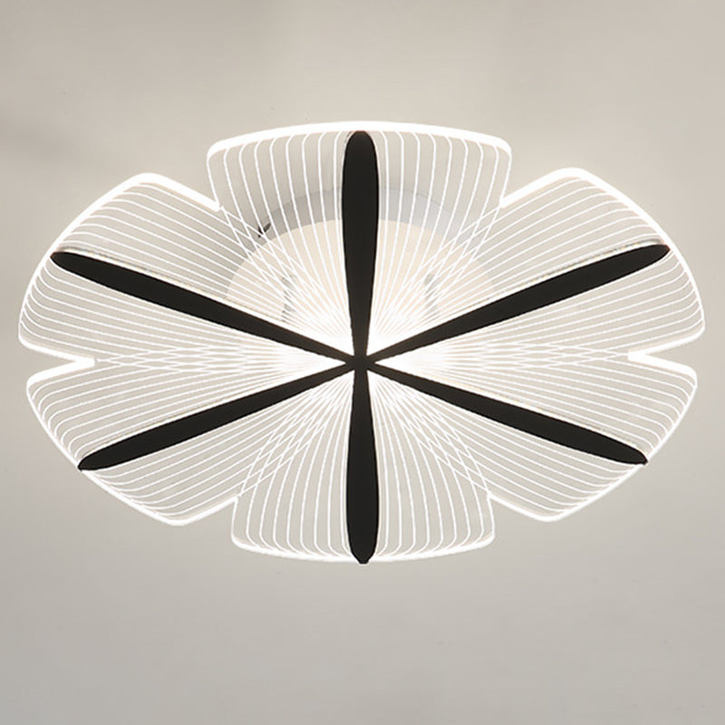 Floral Acrylic Ceiling Mounted Light Simplicity LED Flush Mount Lighting for Bedroom