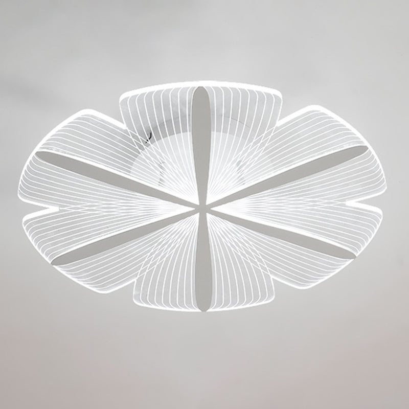 Floral Acrylic Ceiling Mounted Light Simplicity LED Flush Mount Lighting for Bedroom