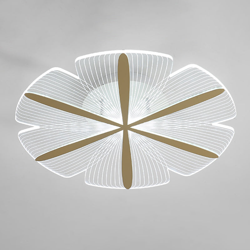 Floral Acrylic Ceiling Mounted Light Simplicity LED Flush Mount Lighting for Bedroom