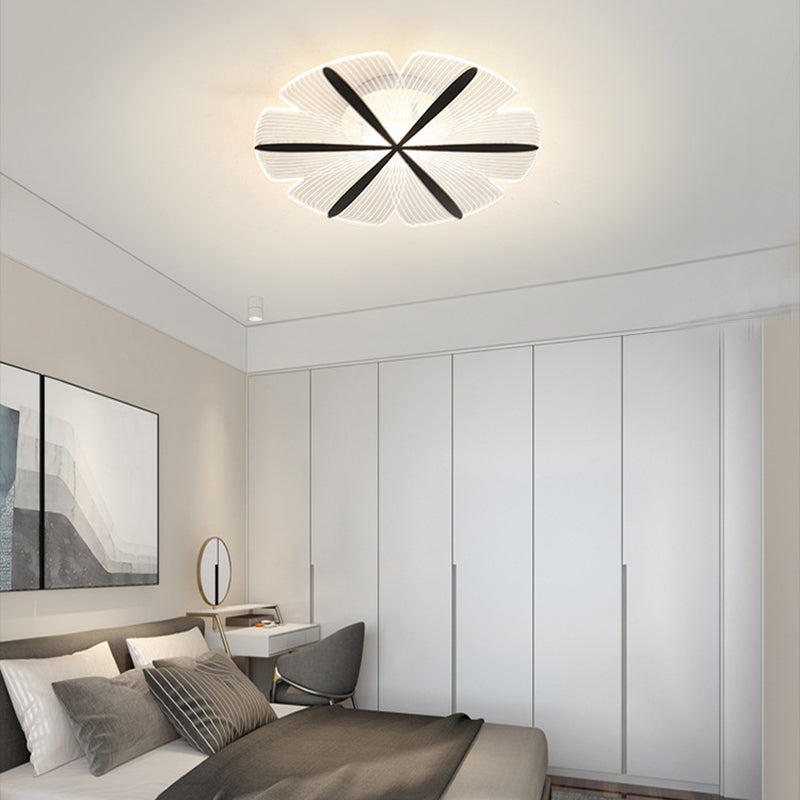 Floral Acrylic Ceiling Mounted Light Simplicity LED Flush Mount Lighting for Bedroom