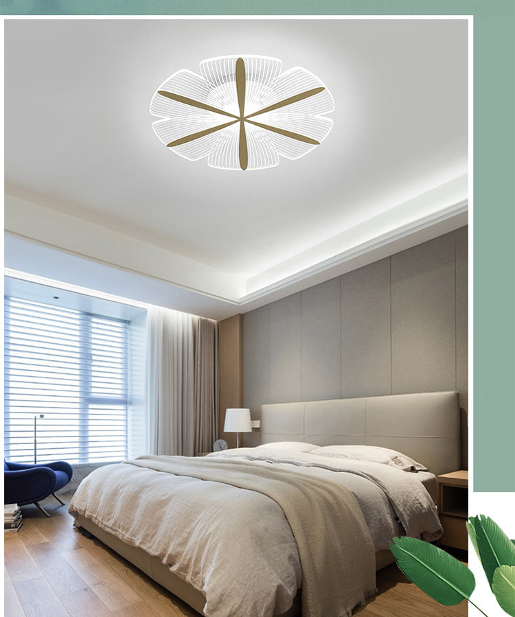 Floral Acrylic Ceiling Mounted Light Simplicity LED Flush Mount Lighting for Bedroom