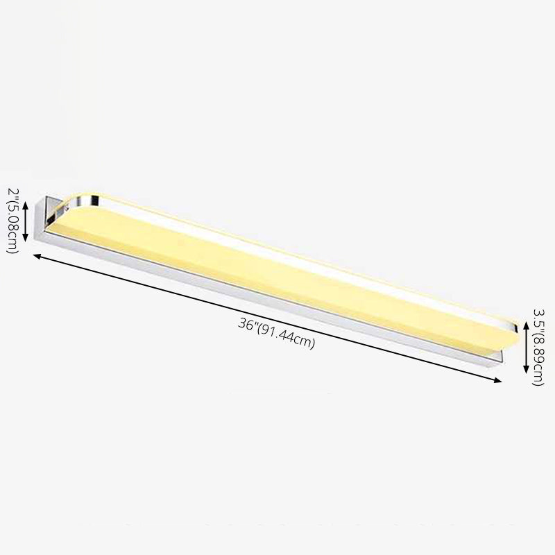 Moderner minimalistischer Stil linearer Waschtischbeleuchtung Acryl -Eitelkeitsleuchten