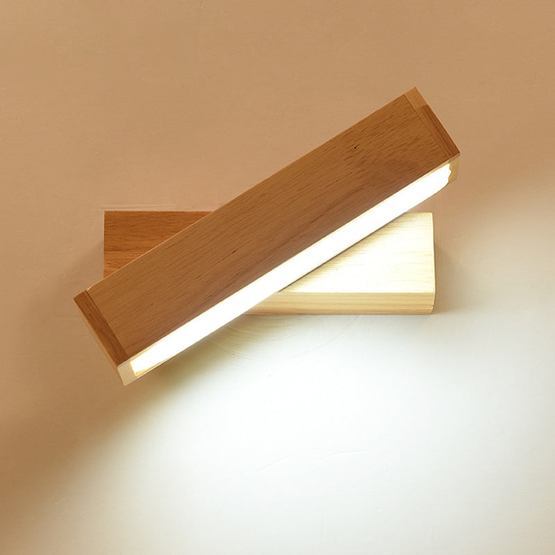 Accesorios de iluminación de tocador rectángulo Modern Minimalist Wood Tocina de tocador de madera