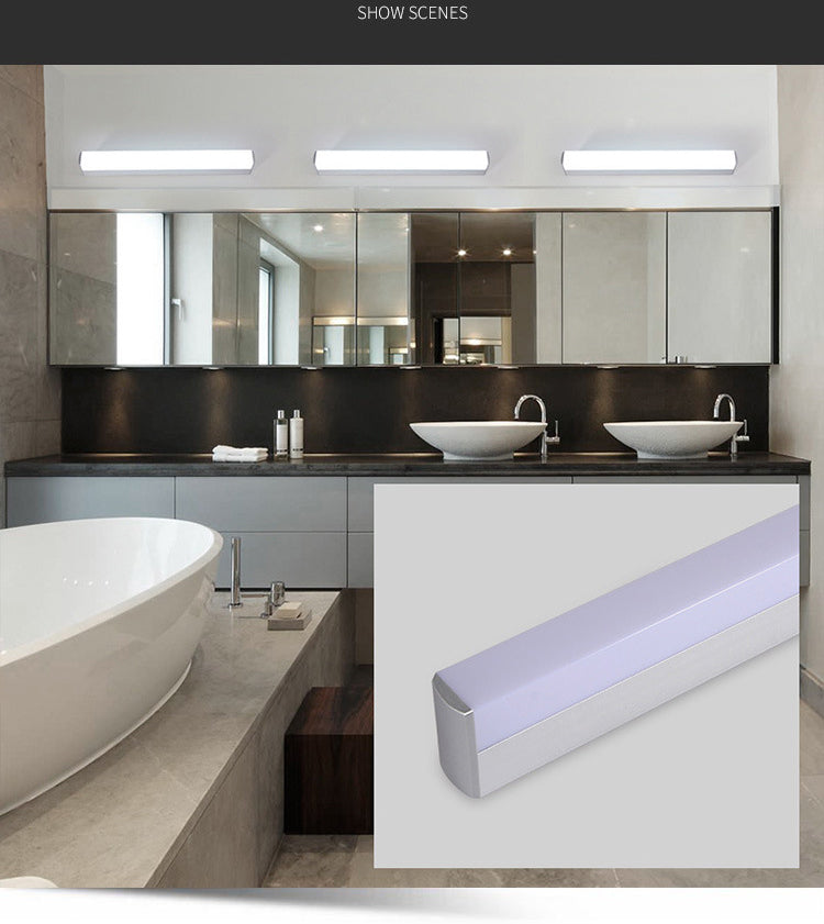 Rectangle Vanity Lighting Fixtures Modern Minimalist Style Acrylic  Vanity Sconces