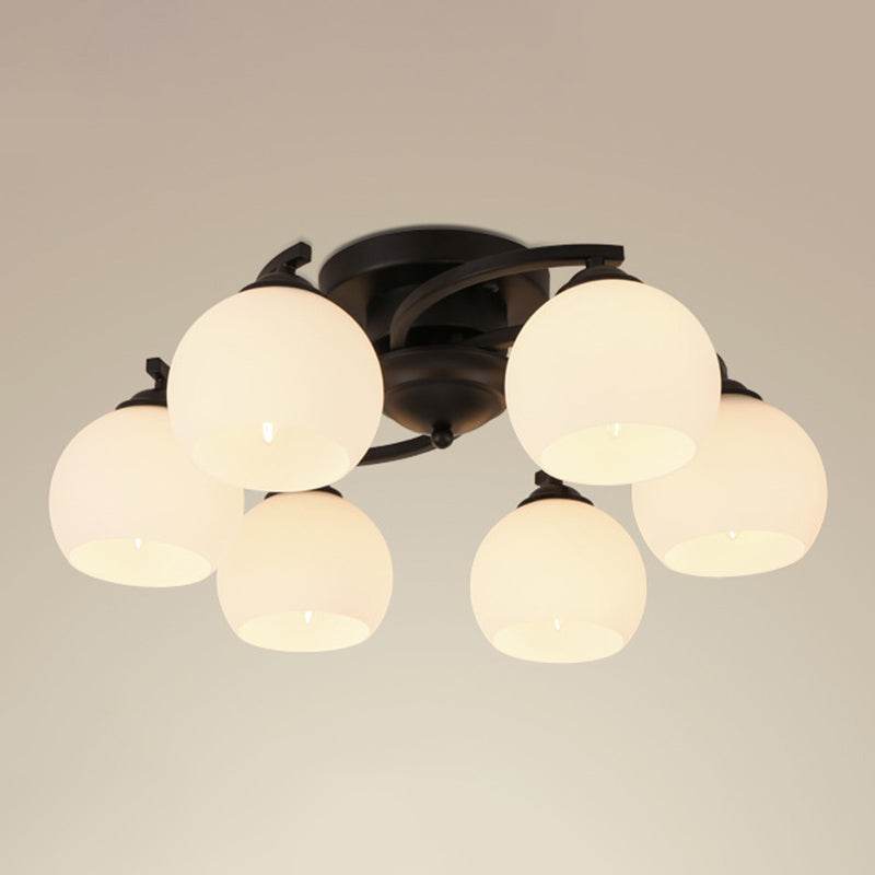 Luxe Amerikaanse stijl Flush Mount plafondlamp Witglas plafondlicht voor thuis