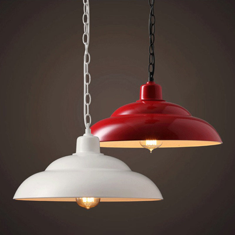 Lacquered Hanging Ceiling Light Industrial Metal Restaurant Pendant Light Fixture