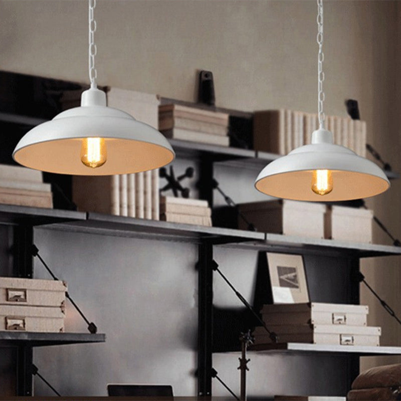 Lacquered Hanging Ceiling Light Industrial Metal Restaurant Pendant Light Fixture