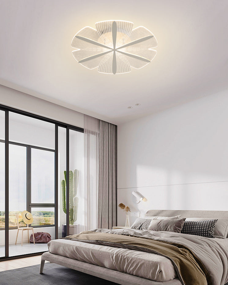 Floral Acrylic Ceiling Mounted Light Simplicity LED Flush Mount Lighting for Bedroom