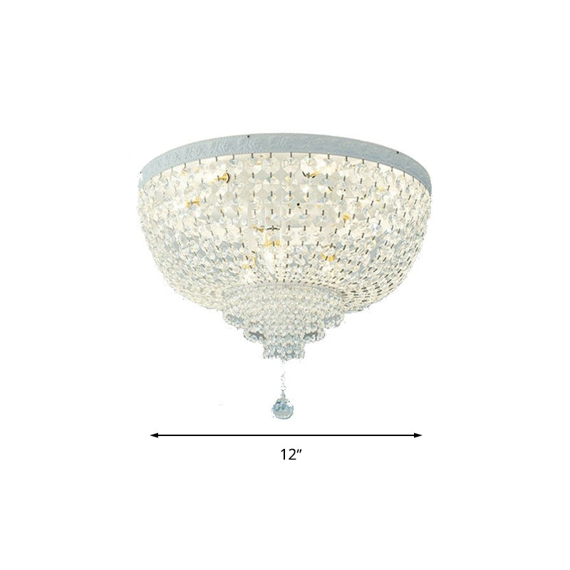 Kralen Flushmount Verlichting Minimalistisch Helder Kristal 12 "/16" /19.5 " Breed 1 Lichtplafond Armatuur voor Woonkamer