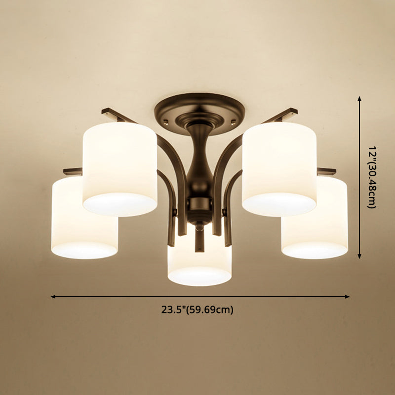 Zylinderglas Schatten Decke Spülhalter Lichter Amerikanische einfache Deckenleuchte für Wohnzimmer