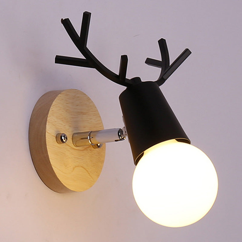 Armed Vanity Wall Lights Modern Minimalist Style Wood  Vanity Sconces