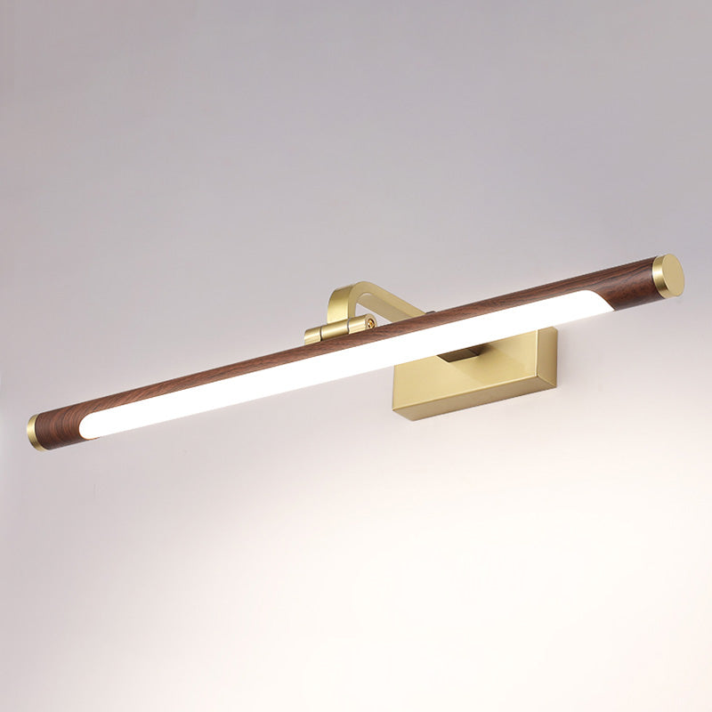 Accesorios de iluminación de tocador lineal luces de tocador de madera de estilo minimalista modernas