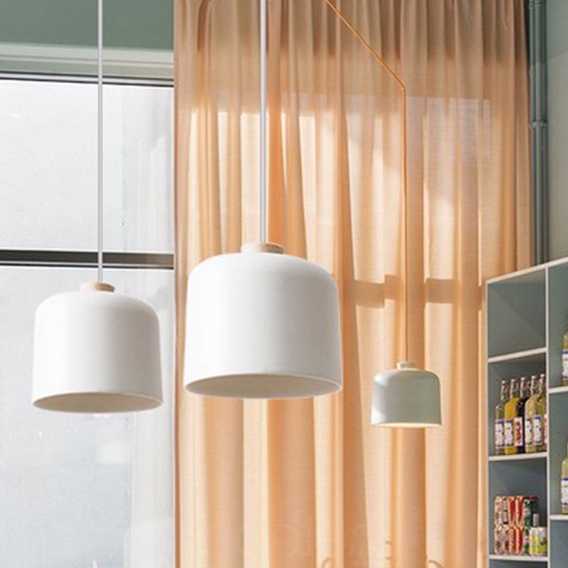 Gearceerd restaurant hanglampverlichting metaal 1 kop macaron -stijl hangende lamp armatuur