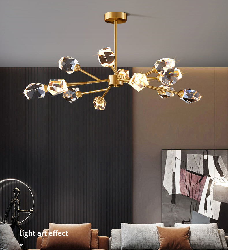 Postmodern Luxury Style Spray Pendant lustre Crystal Hanging Lamping