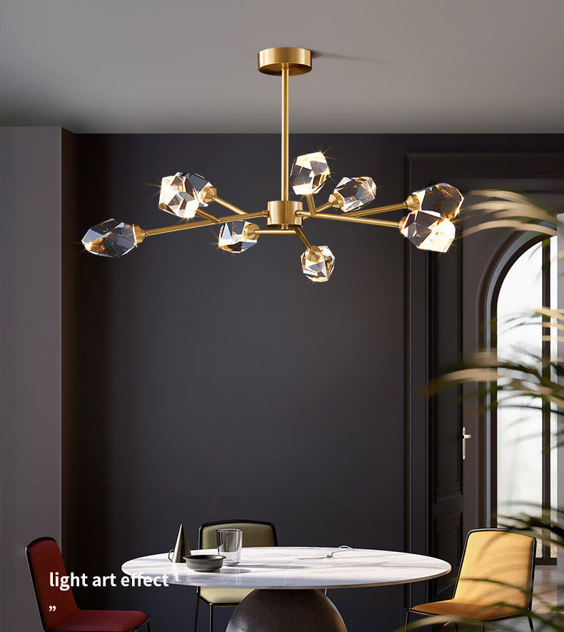 Postmodern Luxury Style Spray Pendant lustre Crystal Hanging Lamping