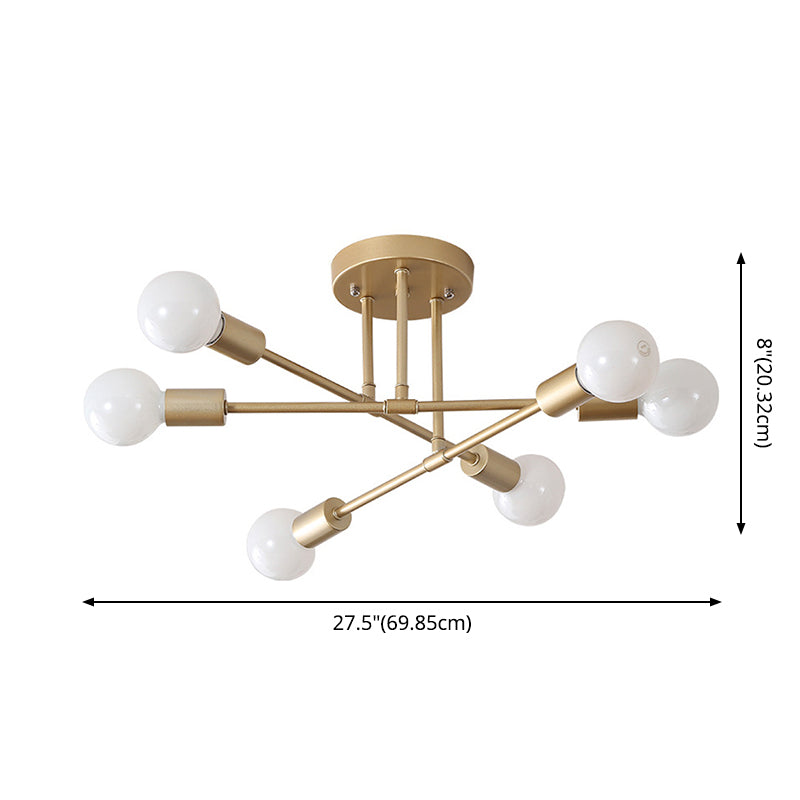 Linear Flush Mount Ceiling Light Minimalistic Metal Flush Light