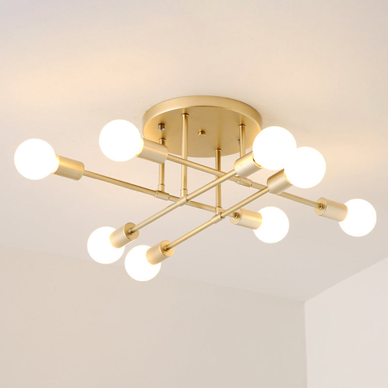 Linear Flush Mount Ceiling Light Minimalistic Metal Flush Light