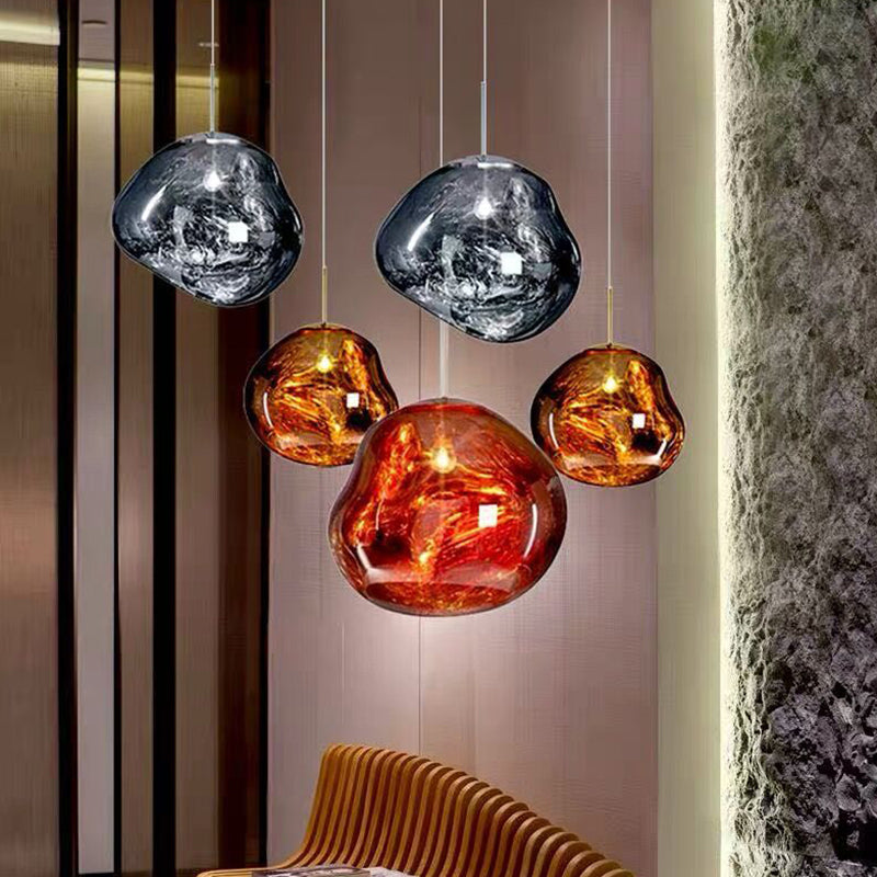 Specchio elettroplante Glass Lava Appedisci Luce Creative a sospensione Creative a 1 luci per camera da letto
